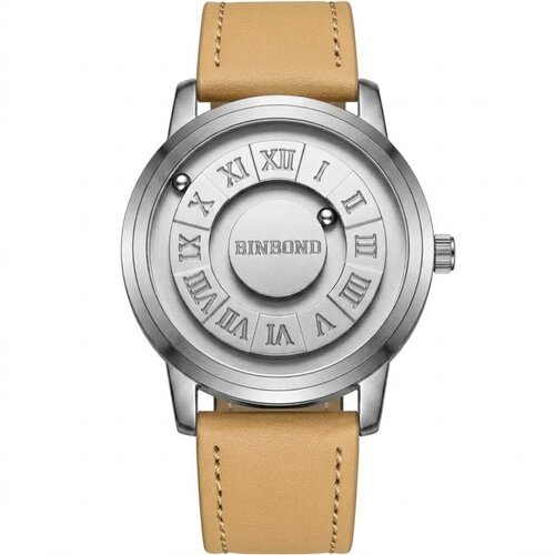 Ura BINBOND MC - 41307 - Srebrna / Svetlo rjava KP41307 Cene