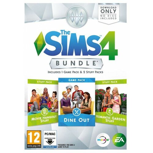 Electronic Arts PC igra The Sims 4 Bundle Pack 5 Dine Out + Movie Hangout Stuff + Romantic Garden Stuff (Code in a Box) Slike