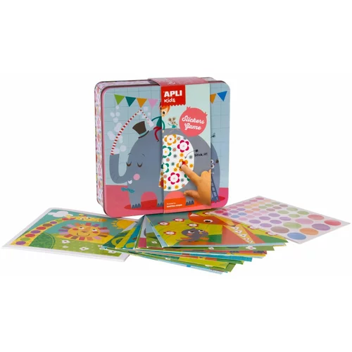 Apli Kovinska škatla, igra z nalepkami, slon, (20392784)
