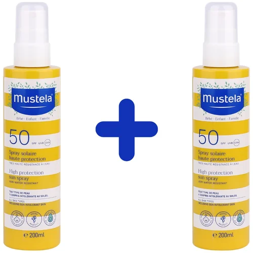 Mustela mleko z zaščitnim faktorjem SPF50+, 200 ml 1+1 gratis 870280615