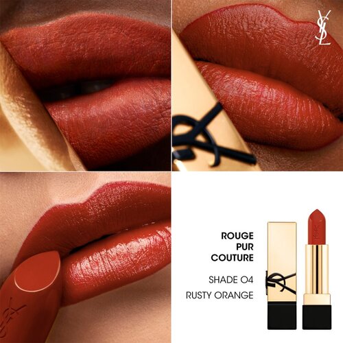 Yves Saint Laurent Rouge Pur Couture &amp;scaron;minka za ženske O4 Rusty Orange 3,8 g Slike