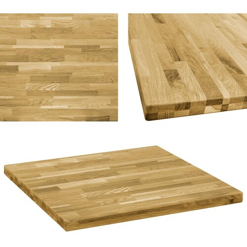 MM Površina za mizo trden hrastov les kvadratna 44 mm 80x80 cm Cene