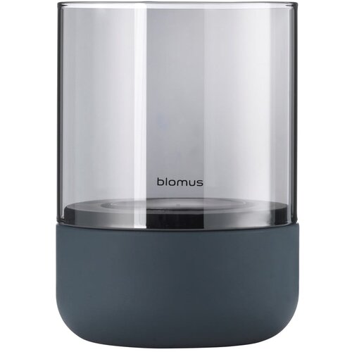 Blomus Komplet 2 sivih steklenih svečnikov z betonskim podstavkom Blomus Calma Slike