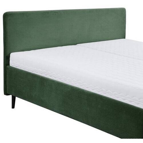MID.YOU OBLAZINJENA POSTELJA 160 cm x 200 cm , tekstil, leseni material olivno zelena Slike