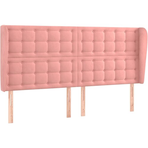 vidaXL Vzglavje z u&scaron;esi roza 183x23x118/128 cm žamet, (20954142) Cene