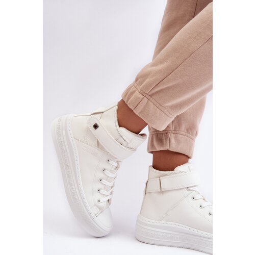 Big Star Women&amp;#039;s Padded Platform Trainers White Slike