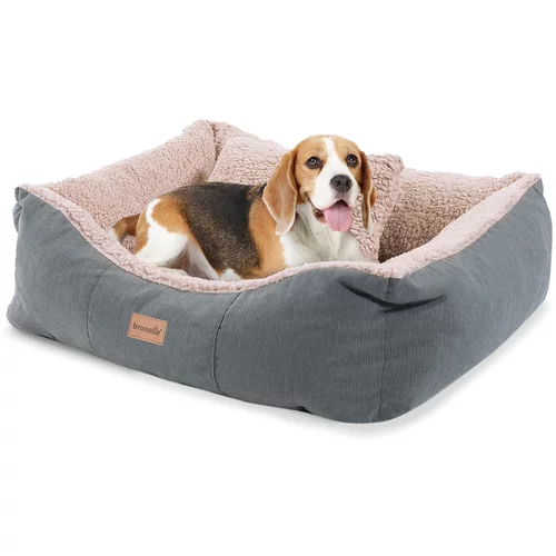 brunolie Emma, košara za psa, perivo, protuklizno, prozračno, dvostrani madrac, jastuk, veličina S (67 × 20 × 59 cm)