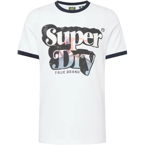 Superdry Majica opal / ljubičasta / crna / bijela