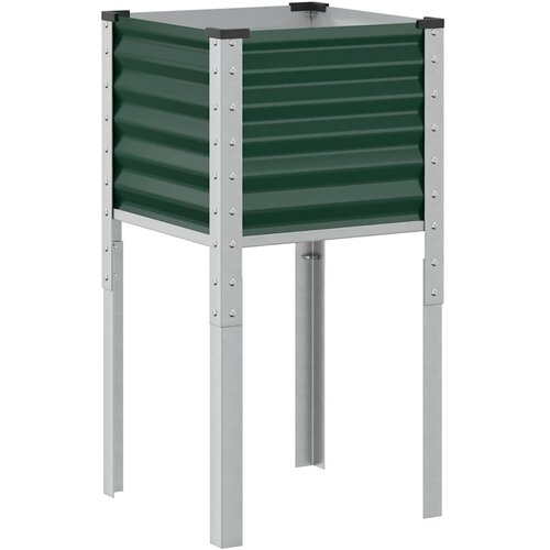 Maison Chic Vrtna greda - cvetlična korita - Cvetlični Lonec zelena 45x45x88 cm jeklo, (21788983) Cene
