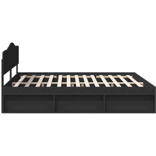  okvir za krevet crna 180 x 200 cm čvrsto borovo drvo Slike