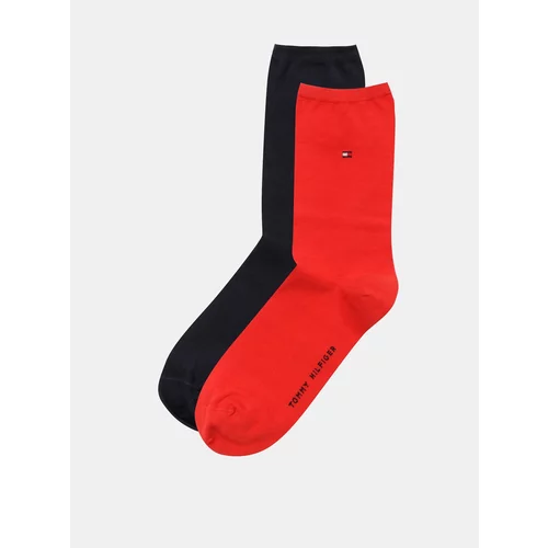 Tommy Hilfiger Set of two pairs of women's socks in red and dark blue To - Women