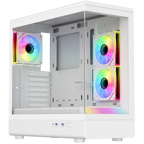 InterTech RYZE HEROIC HC500 3F White 1xARGB fan + 2x ARGB Reverse ATX, tempered glass Cijene
