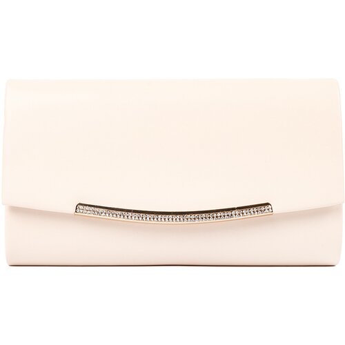 Shelvt Light beige clutch bag with chain Slike