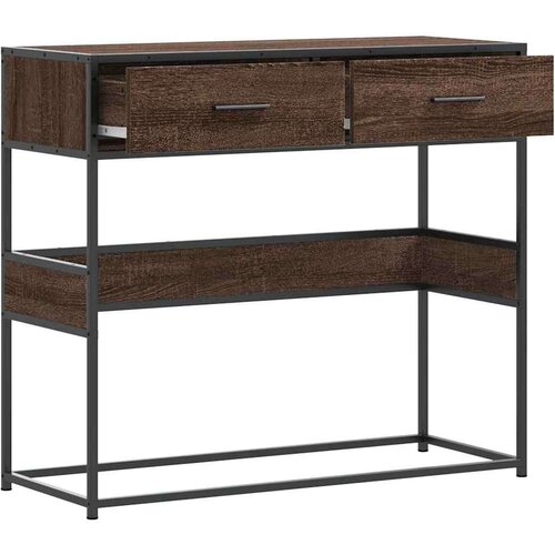 VidaXL Konzolni stol boja hrasta 90x35x80 cm konstruirano drvo Slike