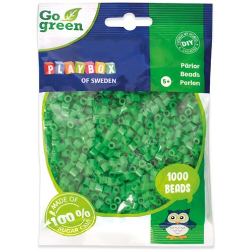 Playbox Go Green 5mm MIDI peglajuće perle u zelenoj boji, 1000 komada Cene
