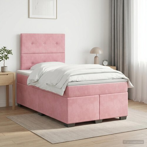  Boxspring krevet s madracem Ružičasta 120 x 200 cm Baršun Cene