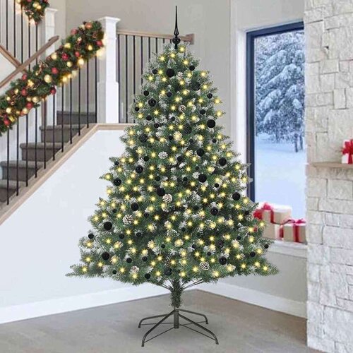 vidaXL Umestno božično drevo med 300 LED Zelena 160 x 160 x 240 cm Cene