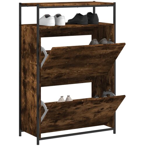  The living store omarica za čevlje dimljeni hrast 75x34x112 cm inženirski les - omarica za čevlje, (21485677) Cene