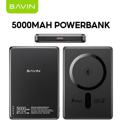  Power bank Bavin Mag Charger PC1095 5000 mAh crni Cene