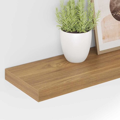  Polica na zidu 2 pcs Smeđa 90 x 23,5 x 4 cm Konstruirano drvo Slike