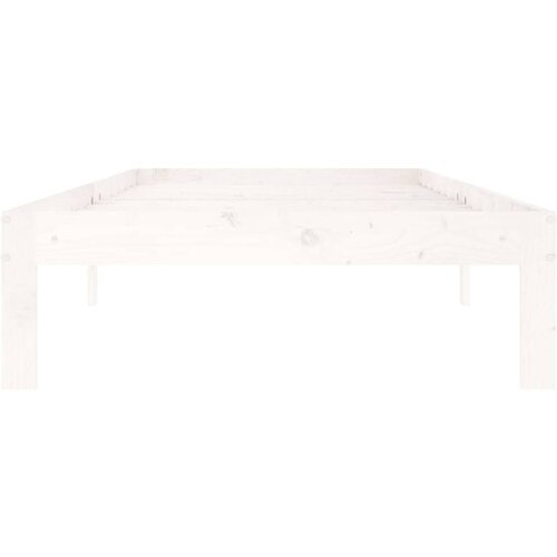  Okvir za krevet od masivne borovine bijeli 90 x 200 cm Slike