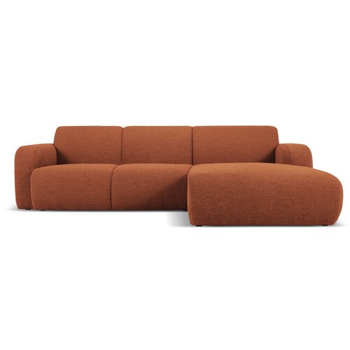 Micadoni Home rjava kotna sedežna garnitura iz tkanine boucl&amp;eacute; (desni kot) molino &amp;ndash; Slike