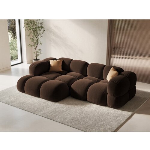 Cosmopolitan Design Tamno smeđa bar&amp;scaron;unasti kutna garnitura (s lijevim kutom/s ležaljkom) Loretto &amp;ndash; Slike