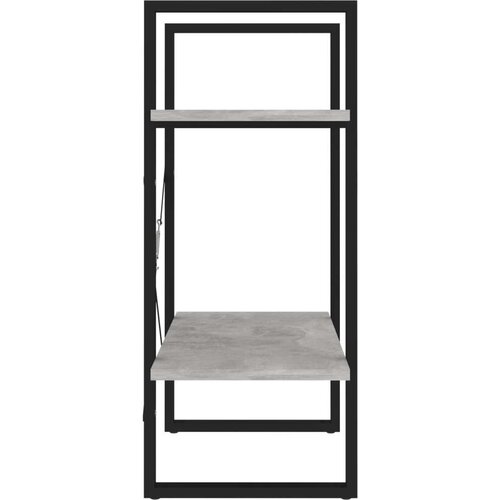  Knjižna omara 2-nadstropna betonsko siva 60x30x70 cm iverna pl., (20706037) Slike