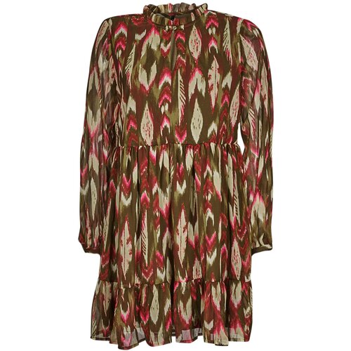 Only Kratke obleke ONLPAM LIFE L/S HIGHNECK DRESS PTM Kostanjeva Slike