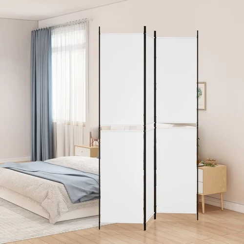  The Living Store Paravan 3-delni bel 150x220 cm blago - Paravan, (21445470)