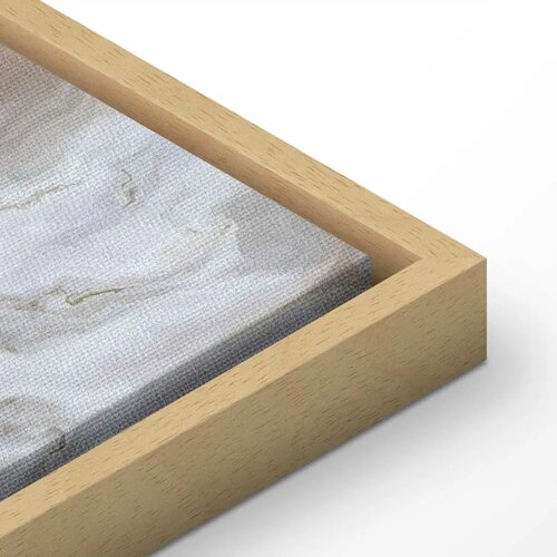  Slika - Stone abstractions &amp;ndash; marble structures in neutral shades 90x60 U prirodnom drvenom okviru Slike