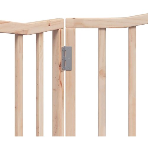  Vrata za pse s 2 panela sklopiva 160 cm od drva topole Slike