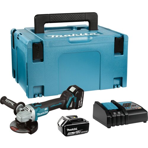 Makita Aku kutna brusilica DGA506RTJ 18 V, Li-ion, 125 mm, BL, 2 x 5 Ah Slike
