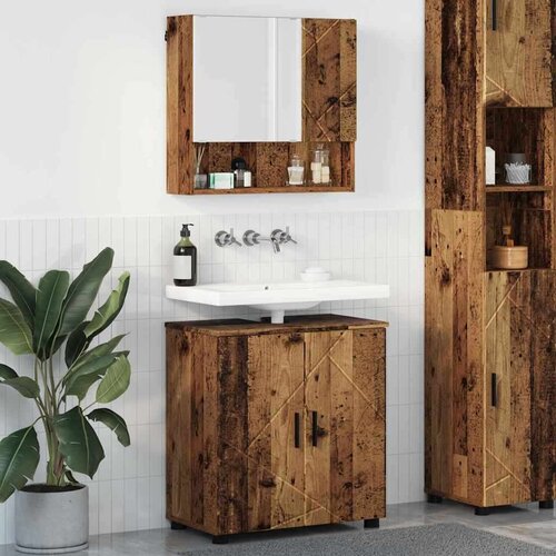  Set namje&scaron;taja za kupaonicu 2 pcs Staro drvo 61 x 35 x 64 cm Cijene