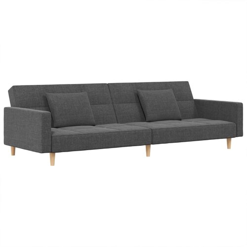 Maison Chic kavč - Sofa - Kanape dvosed z ležiščem in dvema blazinama svetlo sivo blago, (21727929) Cene