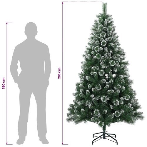  Umjetno božićno drvce 210 cm 300 LED lampica Topla bijela - 210 cm s LED svjetlima Slike