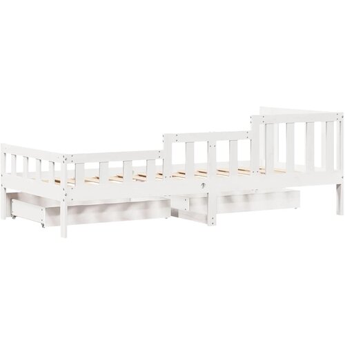  Dnevni krevet s ladicama bez madraca 90x200 cm masivno drvo Slike