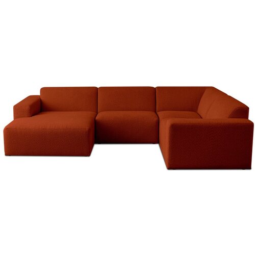 Scandic Ciglasta kutna garnitura od boucl&amp;eacute; tkanine (u obliku slova &amp;quot;U&amp;quot;) Roxy &amp;ndash; Slike