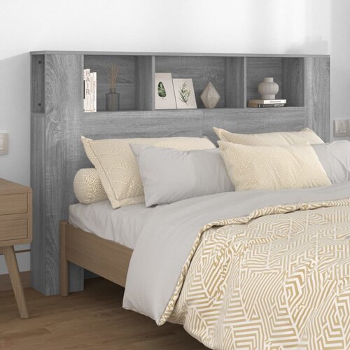 vidaXL Vzglavna omarica siva sonoma 160x18,5x104,5 cm Cene