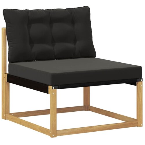  Set vanjskih sofa Čvrsto drvo akacije i Textilene Bijela - Bijela i crna Mreža Cijene