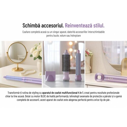 Heinner styler za kosu HAS-H13BLDC-V4/1300W/roze Slike