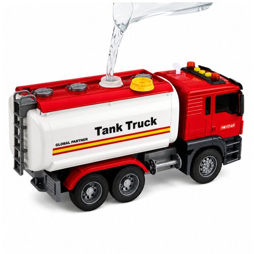 Truck Tanker Water System Hose Water Pouring Lights Sounds Red Slike