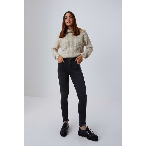 Marisse Medium Waist Jeans Z-Je-3606 Graphite Cene