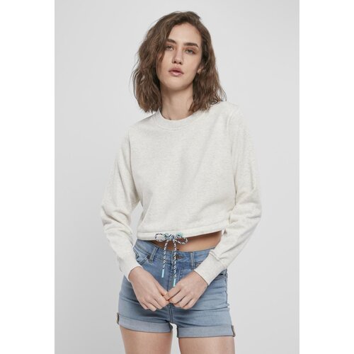 Urban Classics Ladies Oversized Cropped Crewneck Lightgrey Slike
