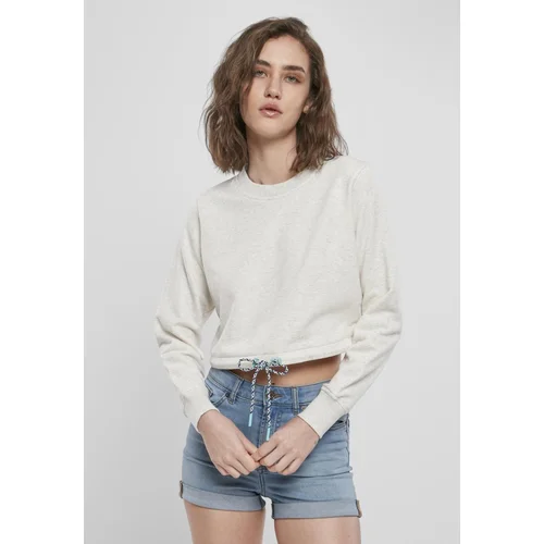 Urban Classics Ladies Oversized Cropped Crewneck Lightgrey