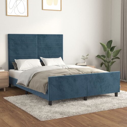 vidaXL Okvir za krevet bez madraca tamnoplavi 140x190 cm baršunasti Cijene