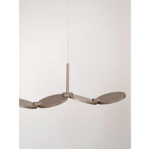 Nova Luce Aluminijasta LED zatemnitvena viseča svetilka v mat zlati barvi Vea &amp;ndash; Slike