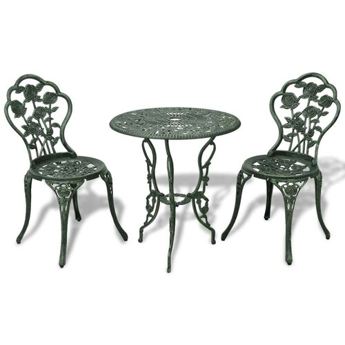 Bistro garnitura 3-delna liti aluminij zelena Cene