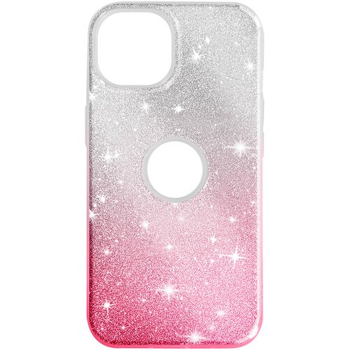 AVIZAR Dvobarvno roza/srebrn ovitek z blešcicami za iPhone 14, serija blešcecih ovitkov, (20669861) Cene