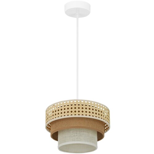  Brilagi - Visilica na sajli CEDAR LUNETA 1xE27/15W/230V, prečnik 25 cm, ratan/braon/krem Slike